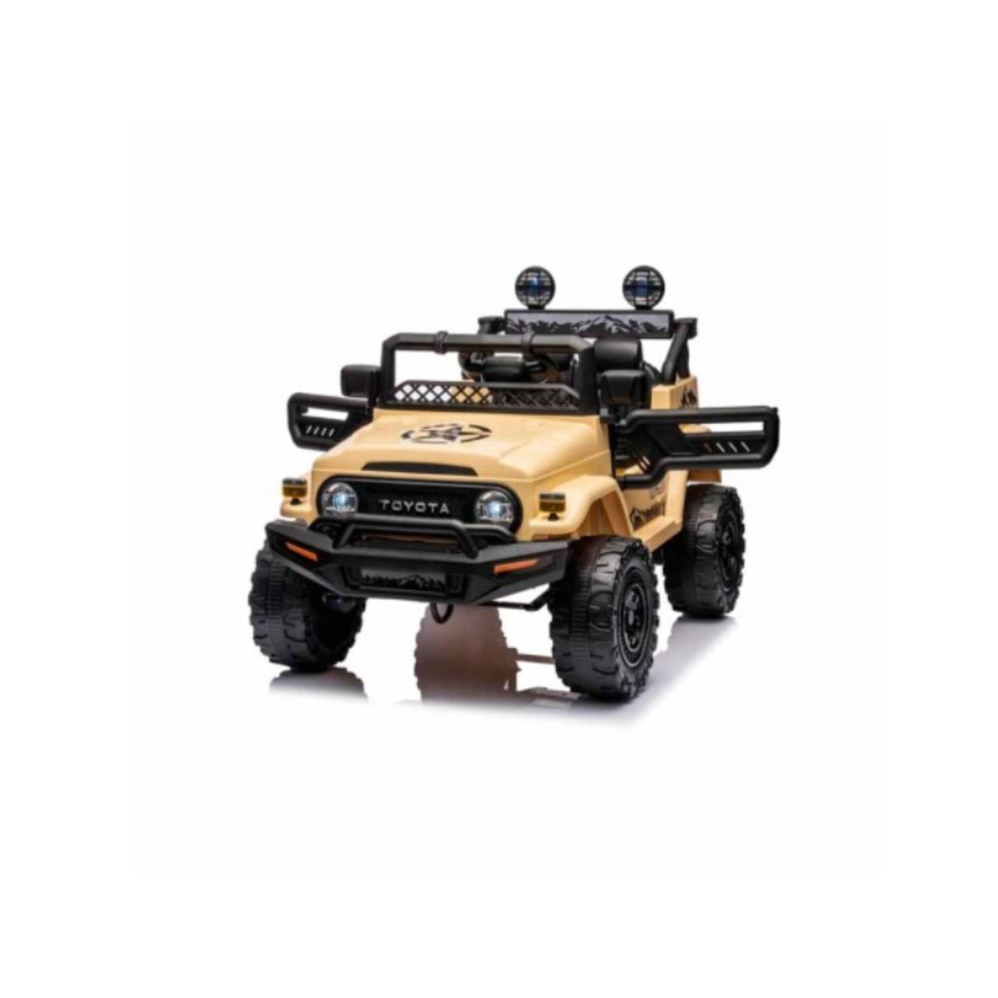 Camioneta a Bateria para Ninos Jeep Toyota A2099 Beige Negro Tienda Soy Santander
