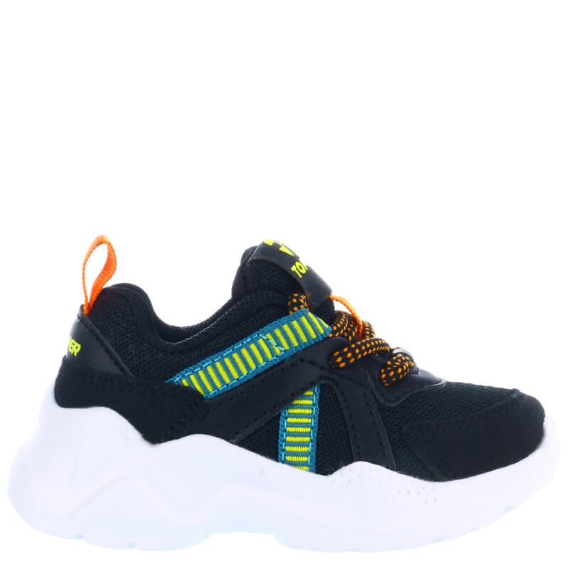 Championes Infantiles Topper Chalpa Bebe Negro - Verde - Anaranjado