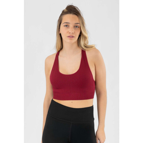 Top deportivo sin costura Bordeaux