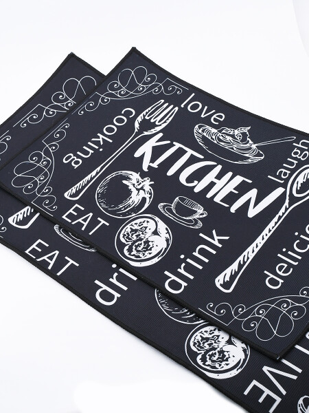 ALFOMBRA BLACK KITCHEN NEGRO
