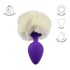 Plug Anal Pompon Conejita Consolador Estimulador Talle L Color Variante Blanco violeta