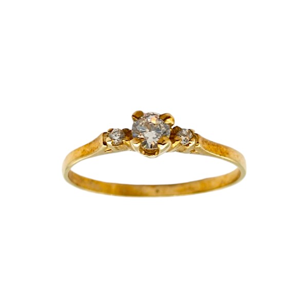 Anillo Trilogy-Oro bajo-Piedra Zirconia-AN8092 conpiedra