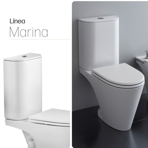 INODORO INODORO CON MOCHILA MARINA BLANCO TAPA BLANCO