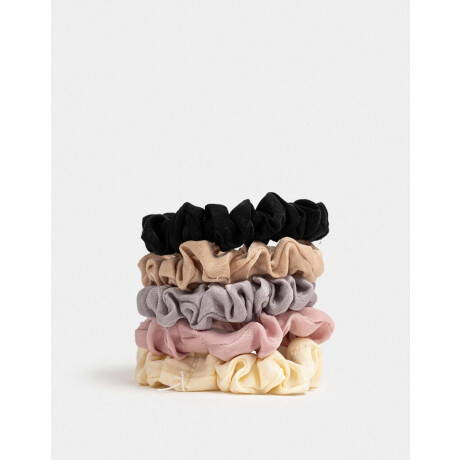 Set De Scrunchies Combinacion Bicolor