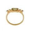 Anillo Halo-Plata rodinada con micra oro 18k-Piedra Peridoto y Brillantes-AN2007 conpiedra