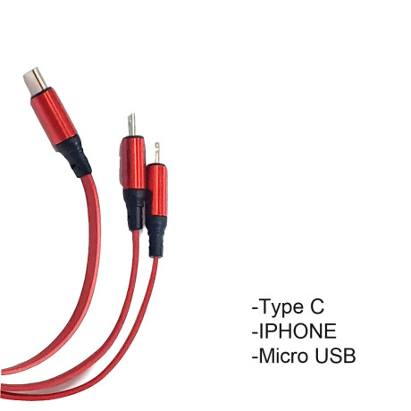 ACCESORIO INTERIOR - CABLE CARGA USB 3 EN 1 EXTENSIBLE LARGO 1.20M - ACCESORIO INTERIOR - CABLE CARGA USB 3 EN 1 EXTENSIBLE LARGO 1.20M -