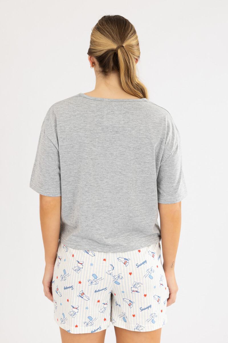 Snoopy pink pj Gris
