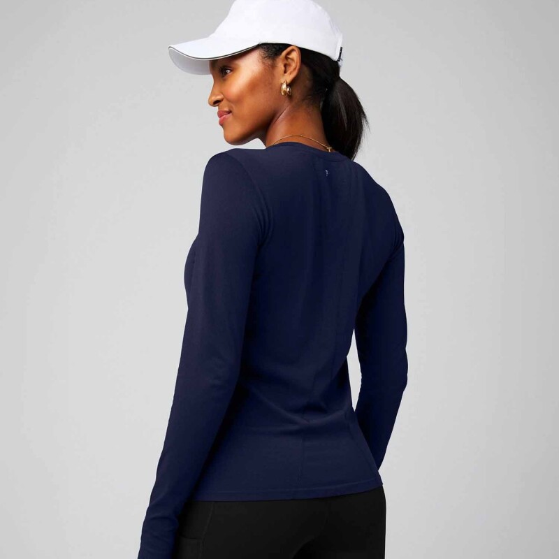 Polo Manga Larga Feather Tech+ Long-Sleeve Top Mujer Deep Navy