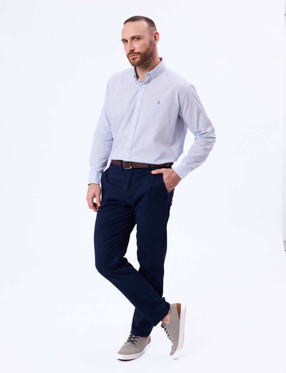 Pantalon chino azul