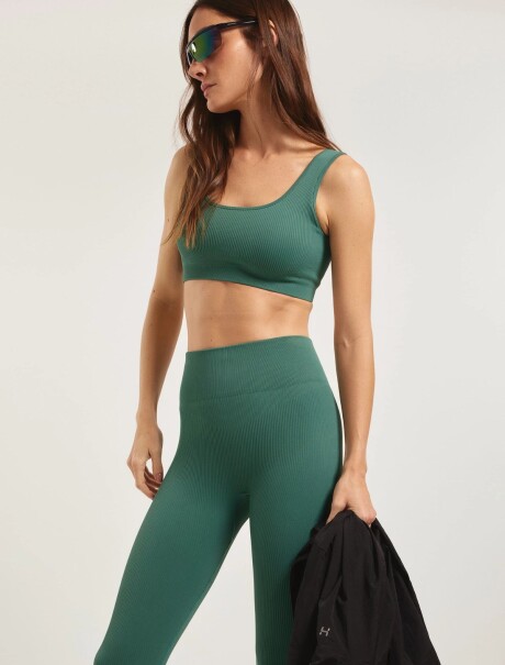 CALZA SPORT SIN COSTURA VERDE