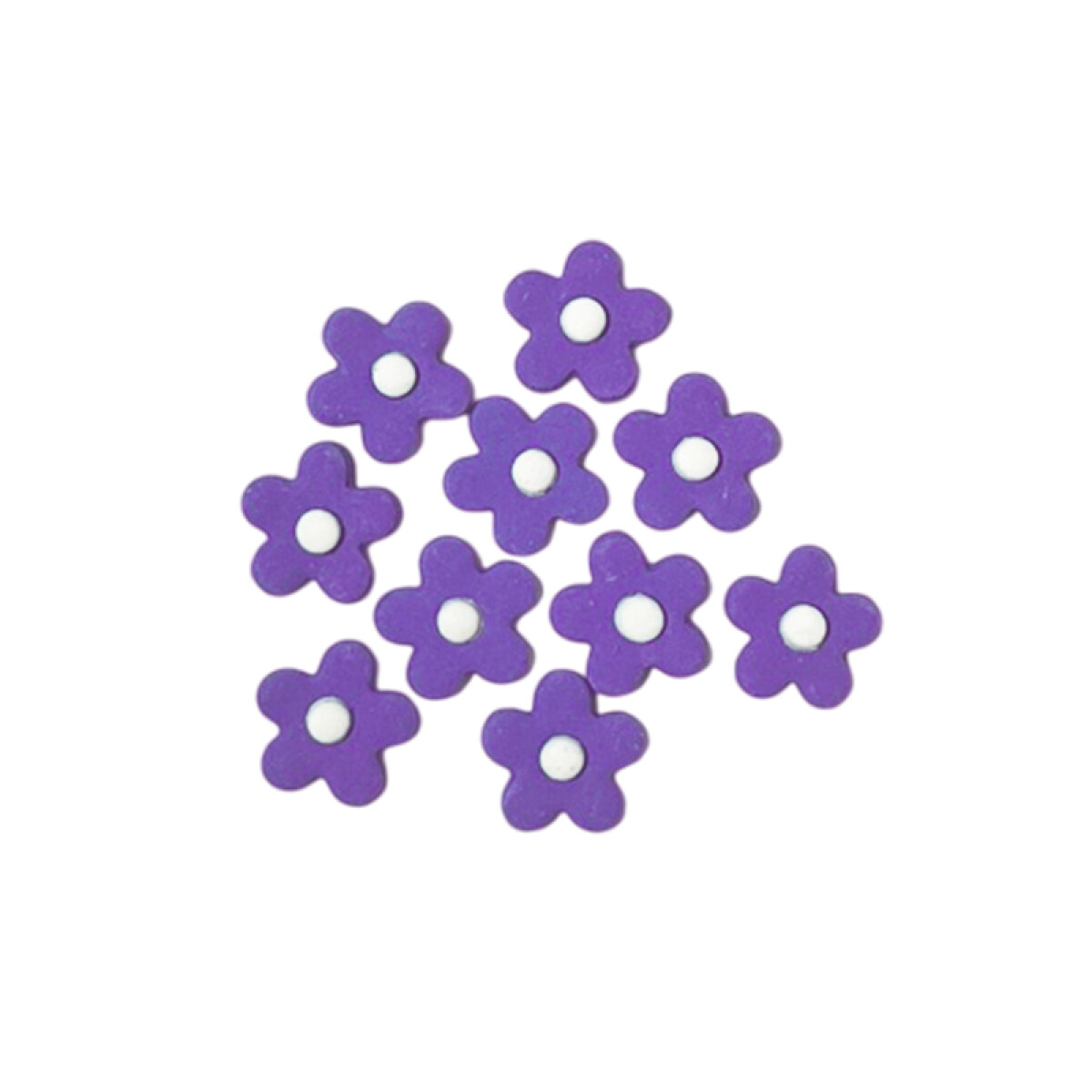 Adorno de Pastillaje Nomeolvides Violeta x10 