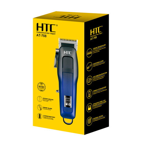 Cortapelo Inalámbrica HTC AT-708 USB NEGRO-AZUL