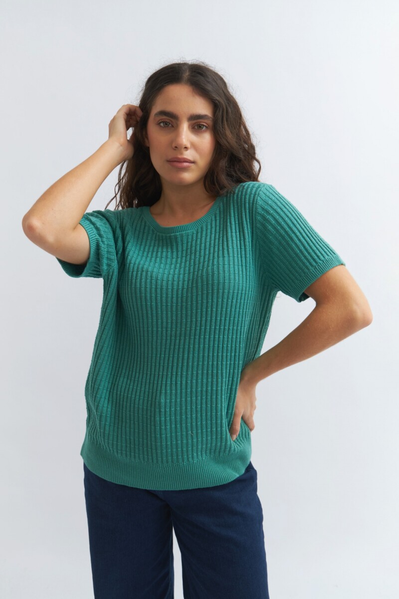 Sweater m/c con estructura VERDE