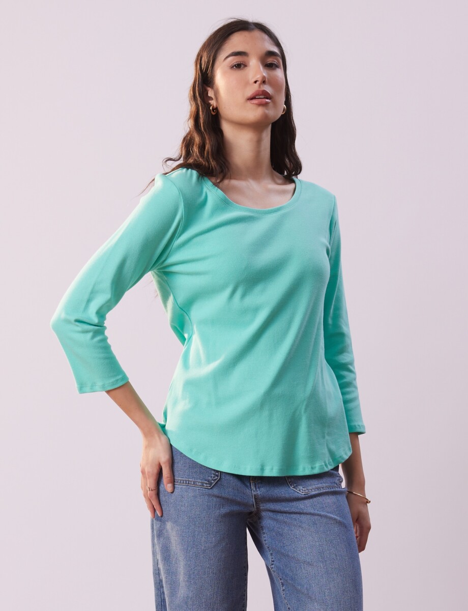 Remera Algodon Basica - Verde 