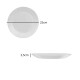 Set x6 Plato de postre semi cuadrado 21,5cm Opalina BLANCO