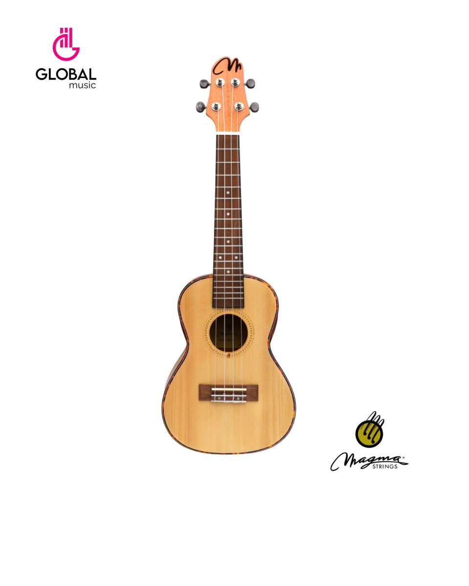 Ukelele Soprano Magma Abeto C/cenefa Boca Grabada Mks45 