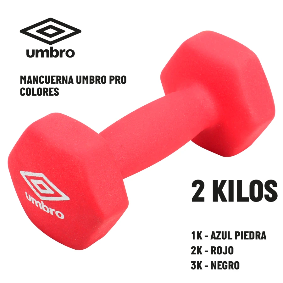 Mancuerna Umbro Dumbbell 2 kg Rojo