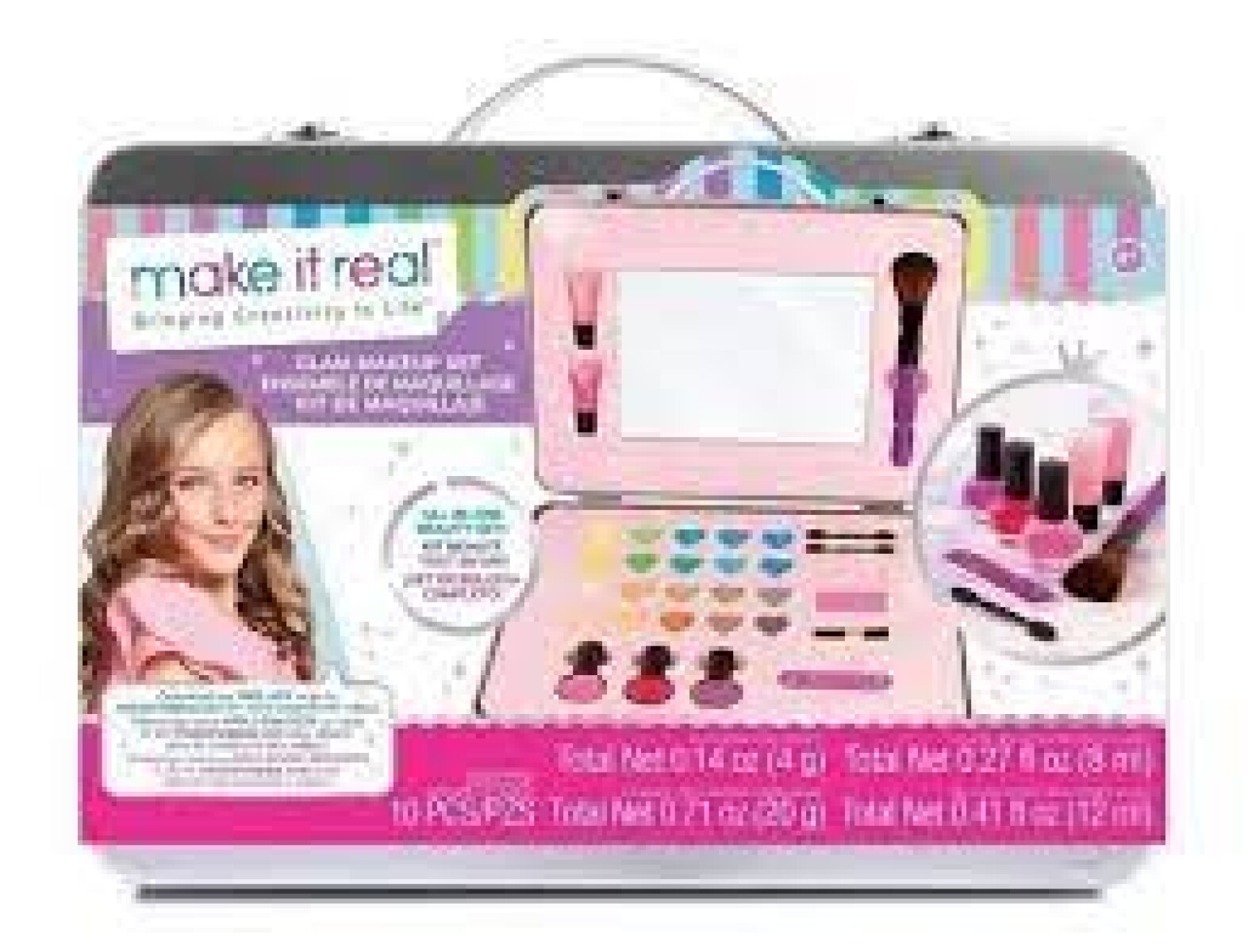 Valija Maquillaje Make It Real P/Niñas 32 Piezas 