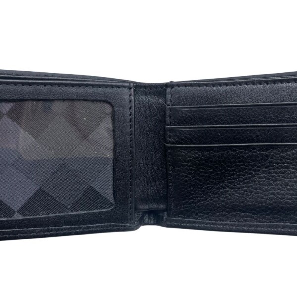 Billetera Caballero De Cuero Con Divisiones 822 Negro