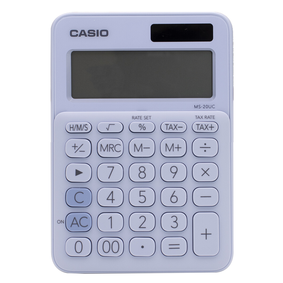 Calculadora Casio Ms-20uc-lb Celeste Solar O A Pila 