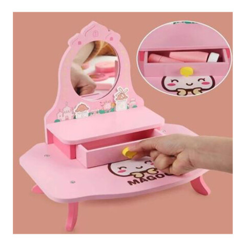 Cómoda infantil c/espejo y accesorios de madera Cómoda Infantil C/espejo Y Accesorios De Madera