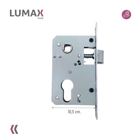 Cerradura Puerta Interior Metal Con 3 Llaves Lumax Plateado