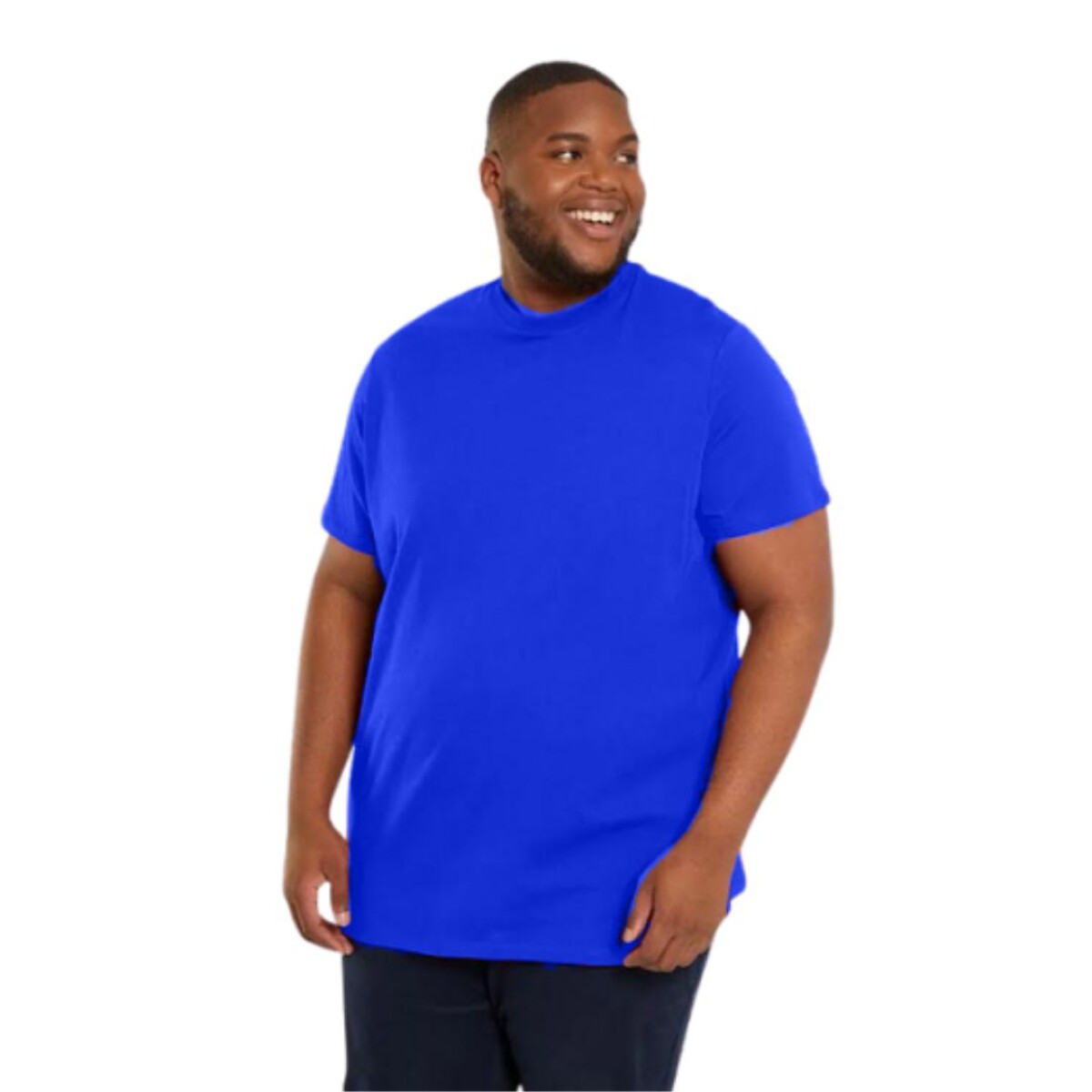 Camiseta Básica Plus Talles Especiales - Azul Francia 