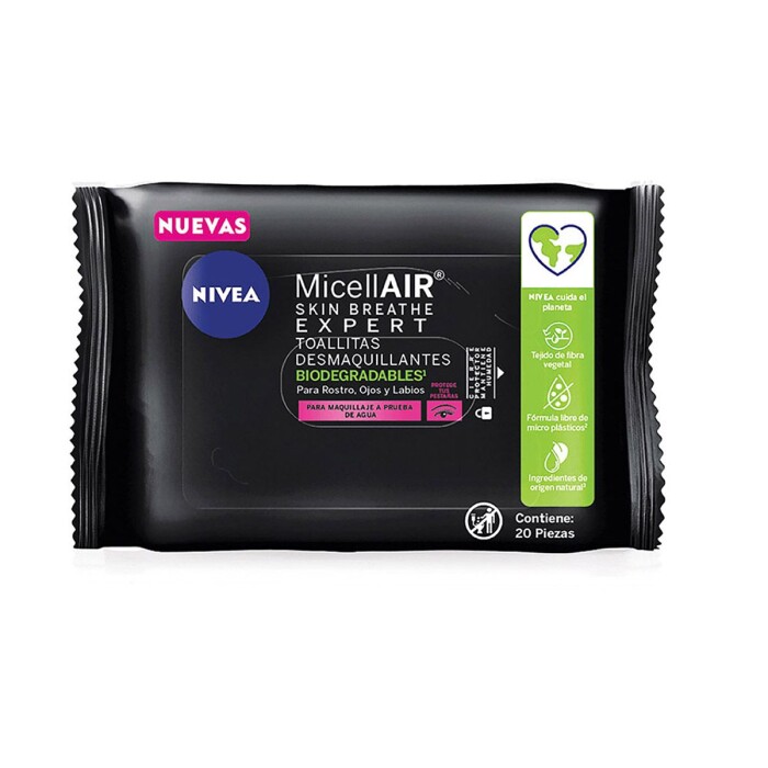 NIVEA VISAGE TOALLI DESMAQ MICELAR BLACK única