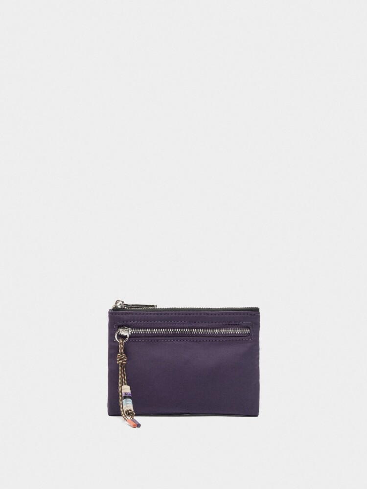 Tarjetero De Nylon Estampado Animal violeta