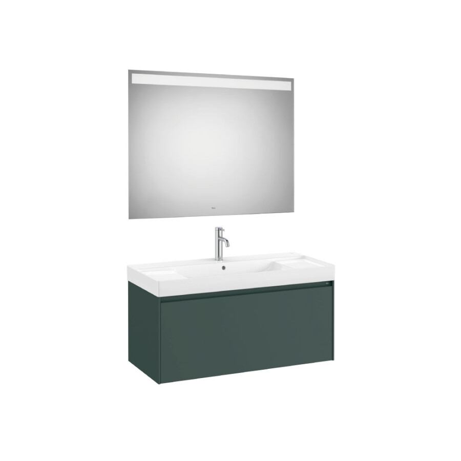 Mueble con Espejo Led Verde Mate Mueble con Espejo Led Verde Mate