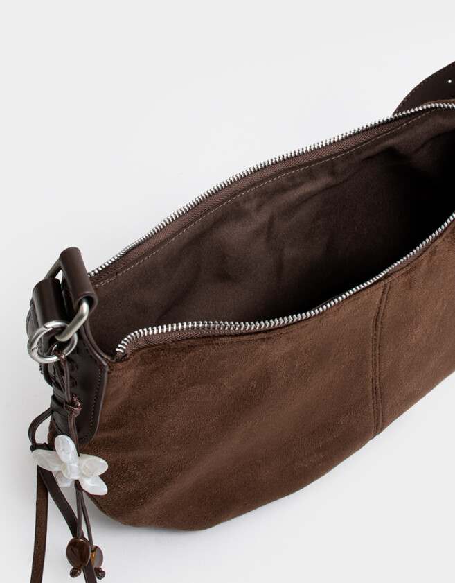 Bandoleras Bandolera Suede Chocolate - Marron Oscuro