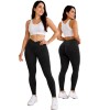 Calza tiro alto Push-Up Jaspeada Calza V Neg
