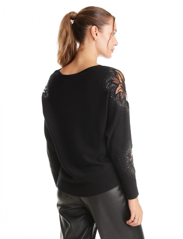 Buzo Detalle Mangas NEGRO