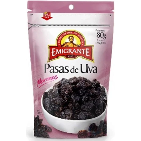 PASAS DE UVA MORENA DP 80G EL EMIGRANTE PASAS DE UVA MORENA DP 80G EL EMIGRANTE