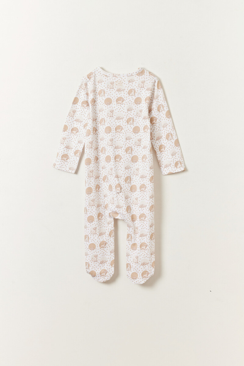 Pack x2 enterito pijama estampado Rey Leon Beige