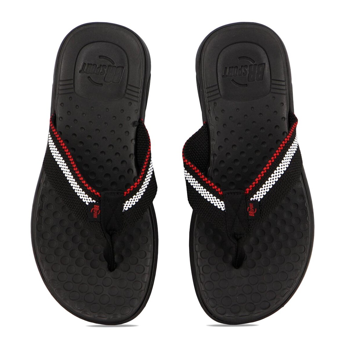 Chanclas Br Sport Ojota Casual - Negro-blanco 
