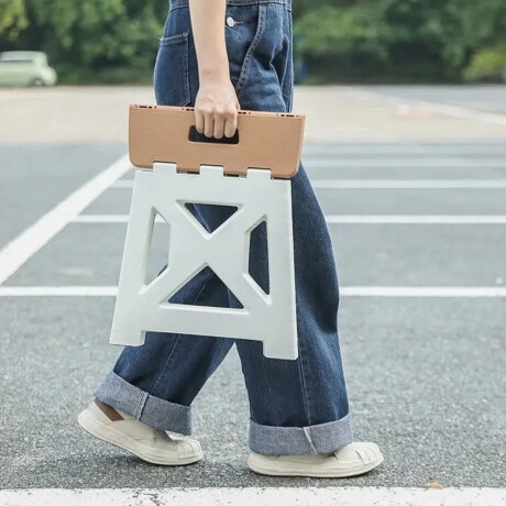 Banco plegable multiuso - 20x30x33cm Blanco