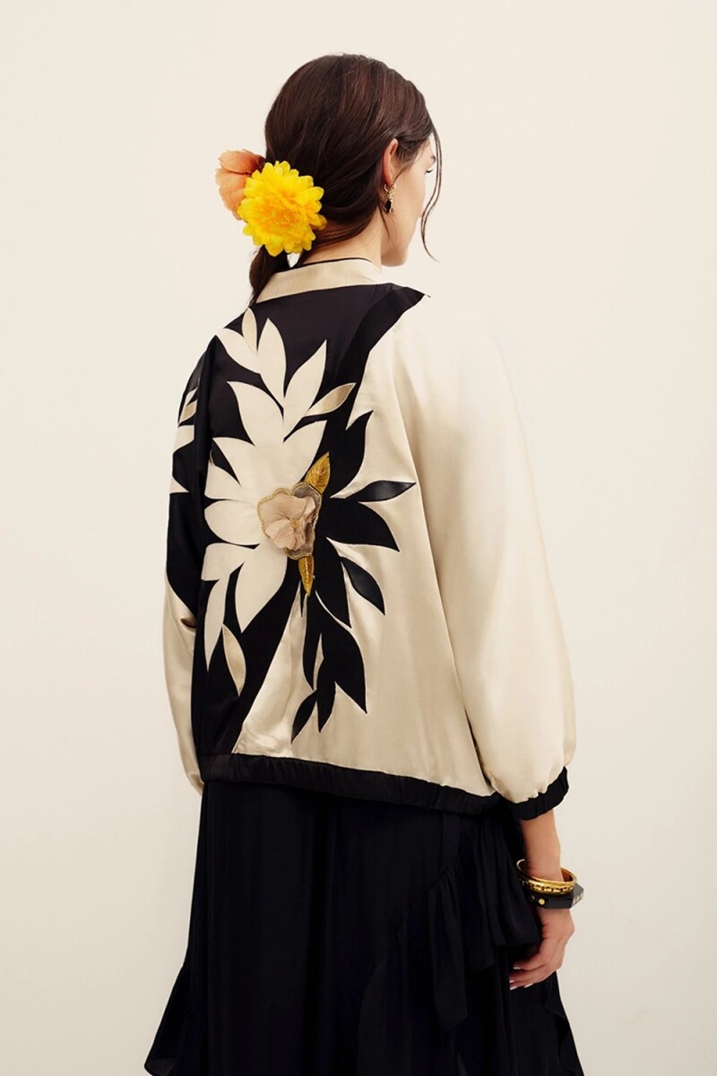 CAMPERA BOMBER SUNFLOWER Crudo