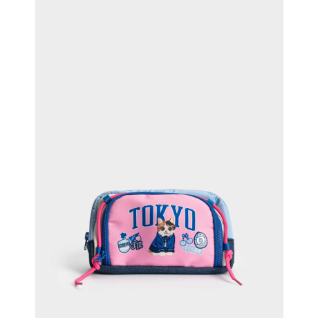 Cartuchera De Canva Estampado Con Divisiones Combinacion Multicolor