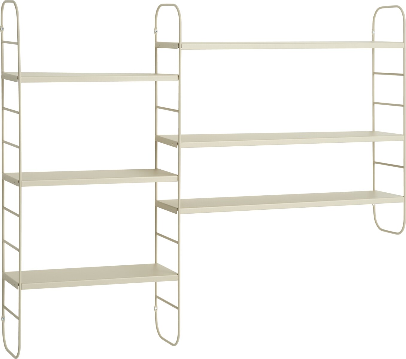 Estante pared VANDRUP 6 estantes regulable beige 