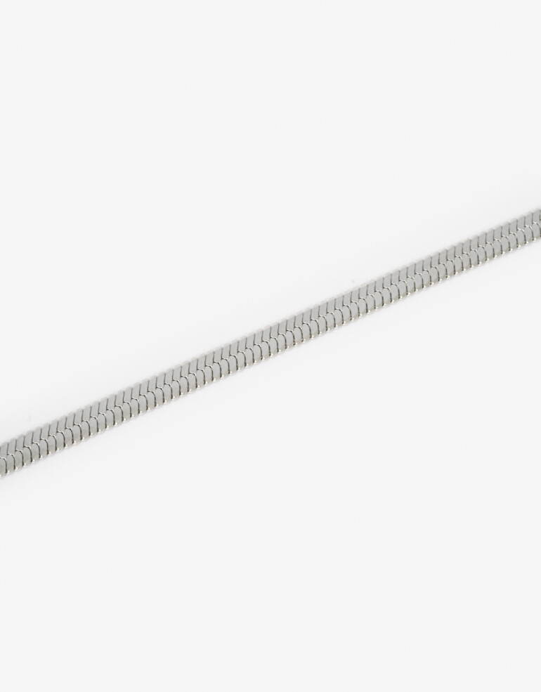 Collares Cortos Metal Collar Corto De Acero - Plateado