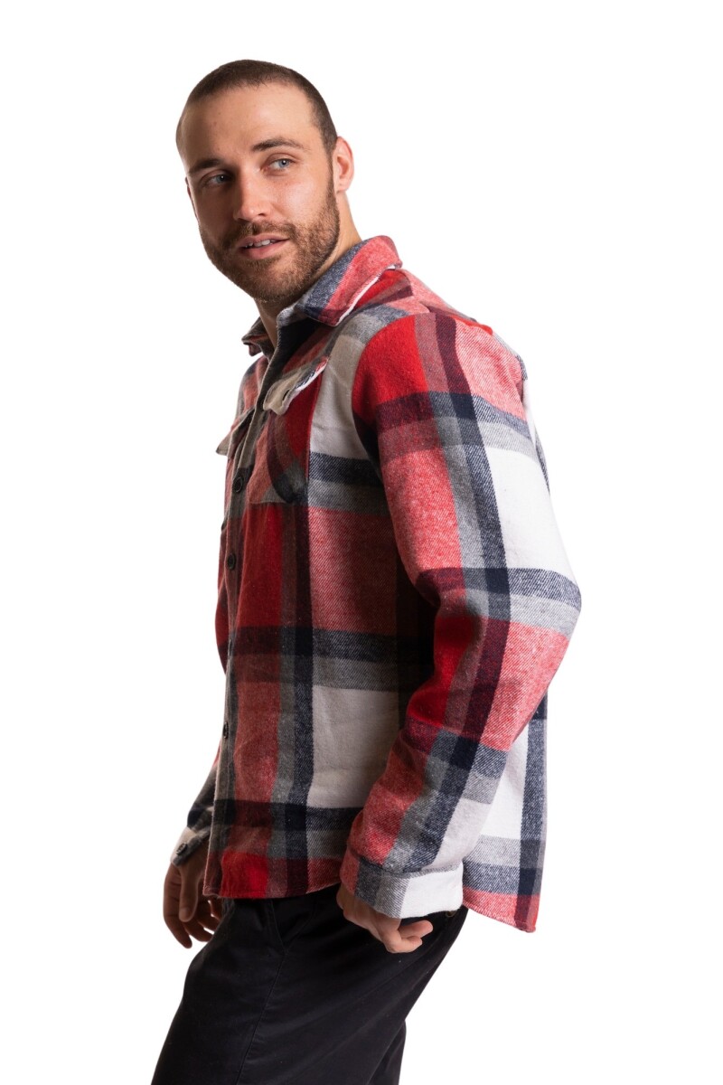 SNAKE FLANNEL SHIRT - RED 