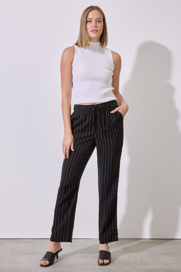 Pantalon Print NEGRO/BLANCO