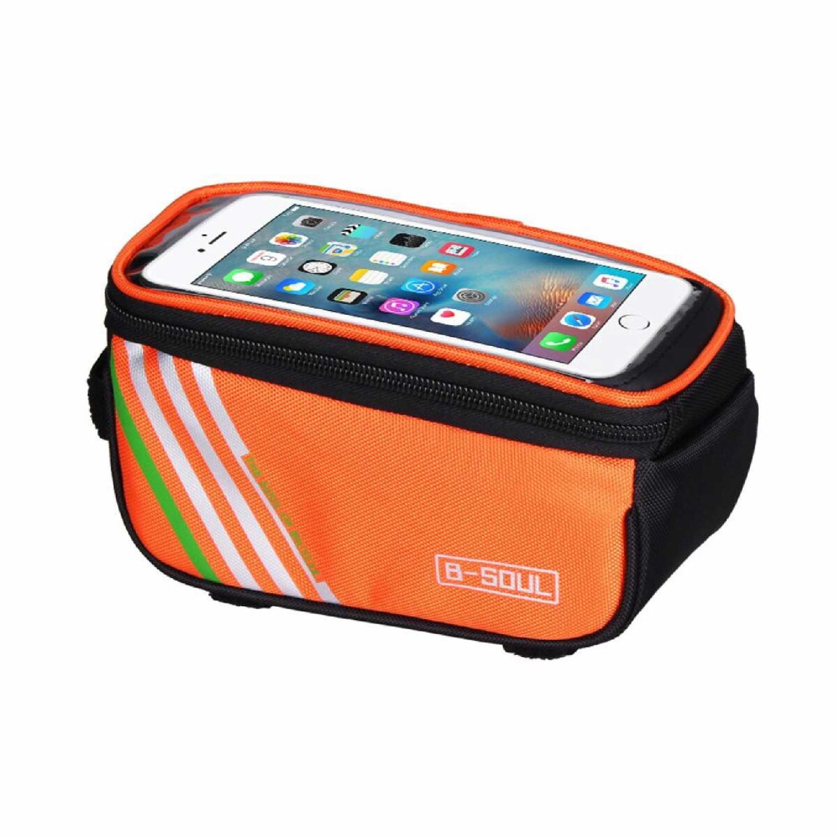 Bolso Multifuncional Celular Impermeable Para Bicicleta - Naranja 