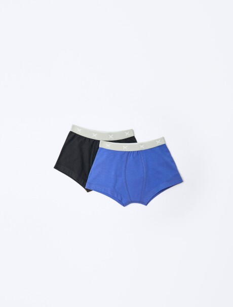 KIT CON 2 CALZONCILLOS ESTILO BOXER INFANTILES MULTICOLOR
