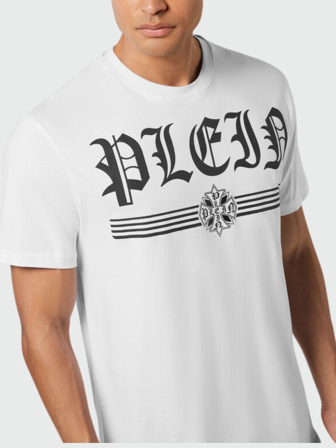 PHILIPP PLEIN - Camiseta cuello redondo estilo gótico plein Blanco