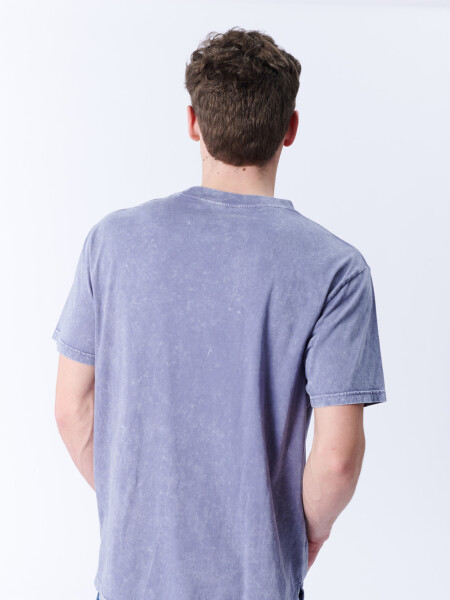 Remera Lavada Azul Piedra