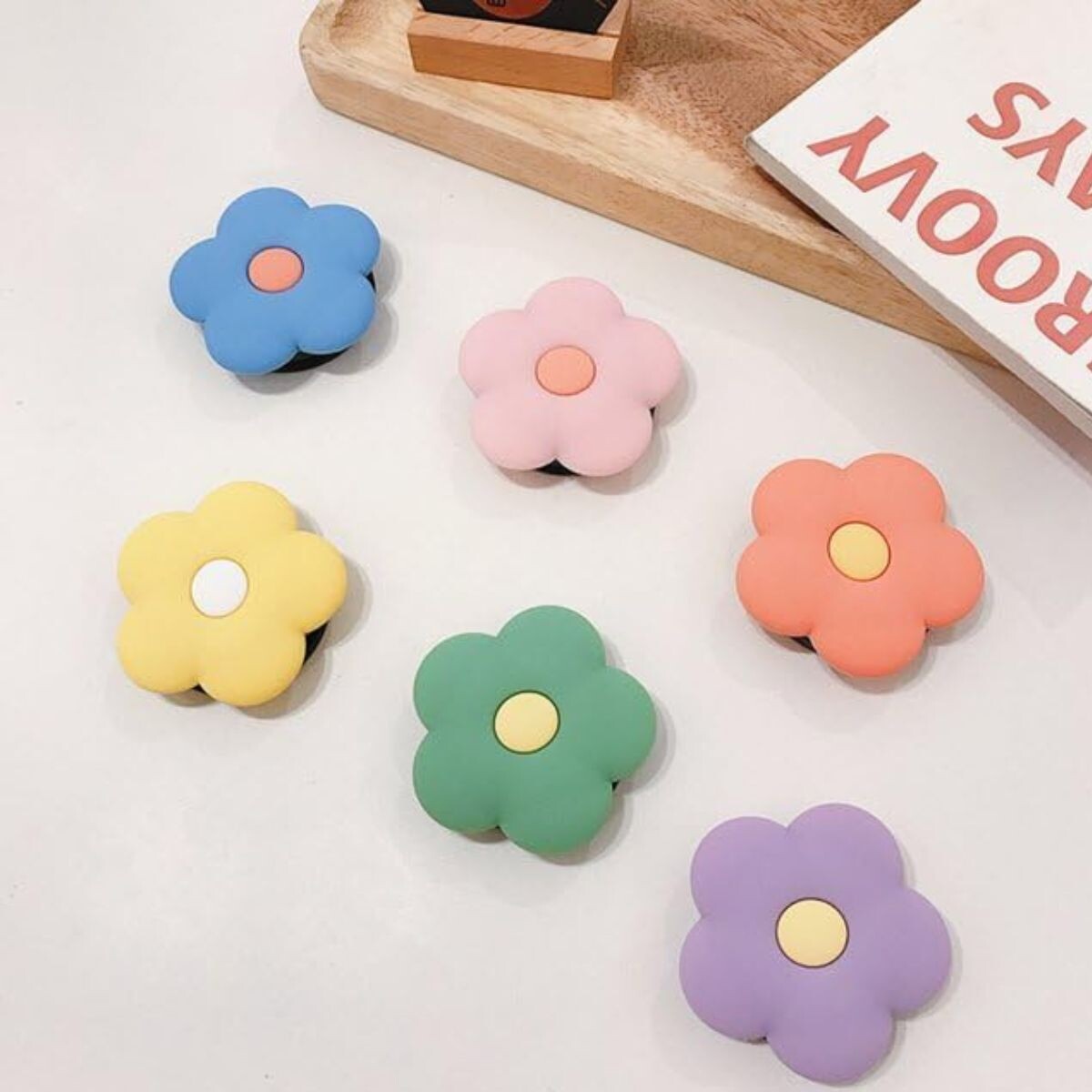 Holder para celular con diseño flores 