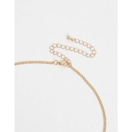 Collares Cortos Con strass Dorado