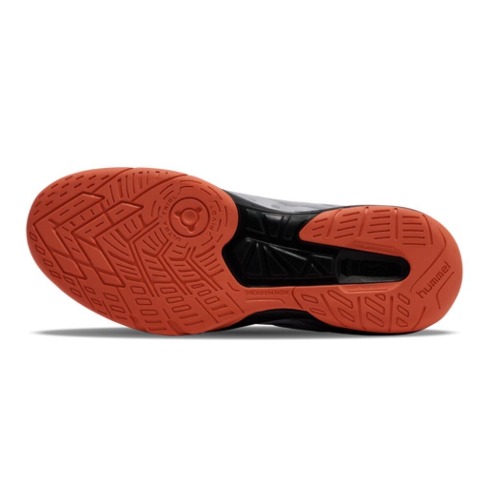 CALZADO DE HANDBALL SPEED COURT BLANCO NEGRO NARANJA